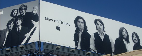 NYC Apple Store iTunes Beatles billboards