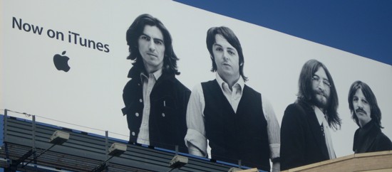 NYC Apple Store iTunes Beatles billboard