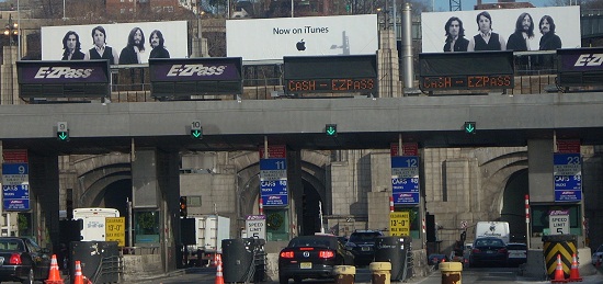 Beatles billboards at the Lincoln Tunnel advertising Apple iTunes Lincoln Tunnel Apple iTunes Beatles billboards