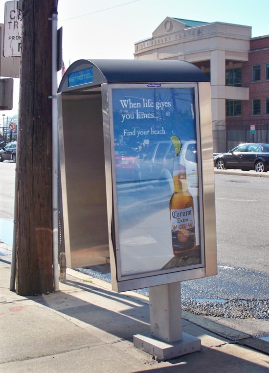 Corona Extra phone booth billboard